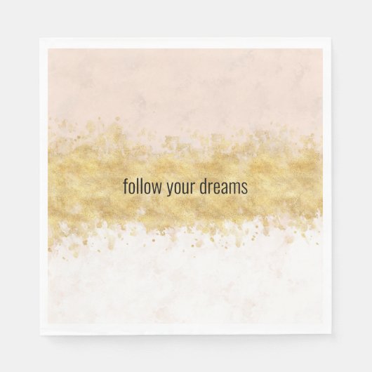 Gouden Blush Roze Glam Servet (Voorkant)