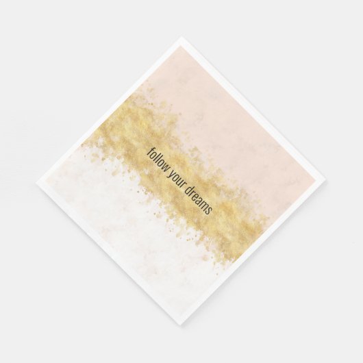 Gouden Blush Roze Glam Servet (Hoek)