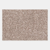 Gouden Blush Roze Glitter Glitzy Strepen Inpakpapier Vel (Voorkant 2)