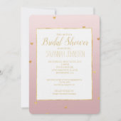Gouden Blush Roze Ombre Harten Kaart (Voorkant)
