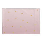 Gouden Blush Roze Ombre Harten Kussensloop (Achterkant-Rechts)