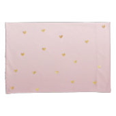 Gouden Blush Roze Ombre Harten Kussensloop (Voorkant-Rechts)
