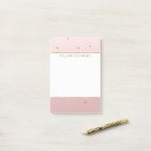 Gouden Blush Roze Ombre Harten Post-it® Notes (Op bureau)