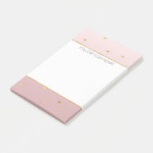 Gouden Blush Roze Ombre Harten Post-it® Notes (Schuin)
