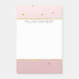 Gouden Blush Roze Ombre Harten Post-it® Notes