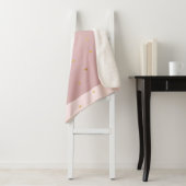 Gouden Blush Roze Ombre Harten Sherpa Deken (In situ)