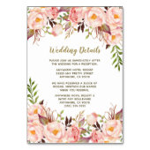  gouden blush roze pioen bruiloft invoegen Kaarten (Voorkant)