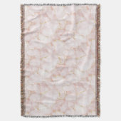 Gouden Blush Roze Rozenblaadjes Bloemig Deken (Voorkant Verticaal)
