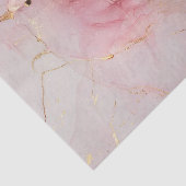 Gouden Blush Roze Vogels Baby Shower Tissuepapier (Detail)