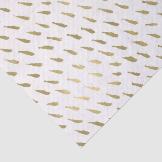 Gouden Blush Roze Wit Ombre Abstract Tissuepapier (Detail)