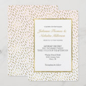 Gouden Blush Roze Wit Ombre Abstracte bruiloft Kaart (Voorkant / Achterkant)