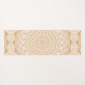 Gouden Blush Stralend Mandala Patroon Yogamat (Achterkant (horizontaal))