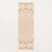 Gouden Blush Stralend Mandala Patroon Yogamat (Achterkant)
