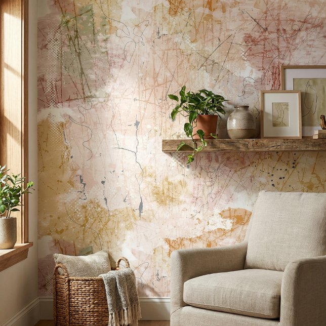 Gouden Blush Textuur Abstract ID1282 Behang (Creator heeft geüpload)