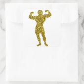 Gouden Bodybuilding Sticker (Tas)