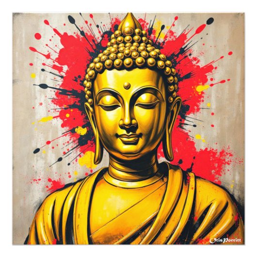 Gouden Boeddha 8 Foto Afdruk (Voorkant)