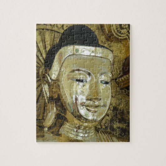 Gouden Boeddha Beeld Inspirerende Liefde Legpuzzel (Verticaal)