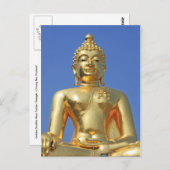 Gouden Boeddha bij de Gouden Driehoek Chiang Rai Briefkaart (Voorkant / Achterkant)