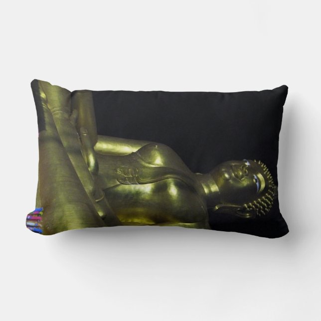 Gouden Boeddha bij nacht Kussen (Voorkant)
