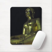 Gouden Boeddha bij nacht Muismat (Met muis)