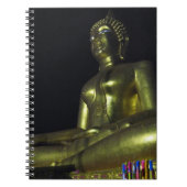 Gouden Boeddha bij nacht Notitieboek (Voorkant)
