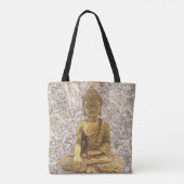 Gouden Boeddha Bloemen Tote Bag (Achterkant)