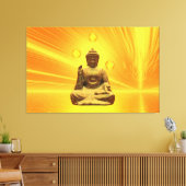 Gouden Boeddha Canvas Afdruk (Insitu (Woonkamer))