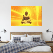 Gouden Boeddha Canvas Afdruk (Insitu (Slaapkamer))
