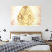 gouden boeddha canvas afdruk (Insitu (Slaapkamer))