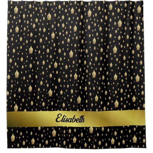 gouden boeddha - douchegordijn (Voorkant)