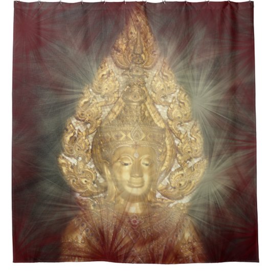 gouden boeddha douchegordijn (Voorkant)
