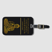 Gouden Boeddha in een rustige houding Bagagelabel (Voorkant (horizontaal))