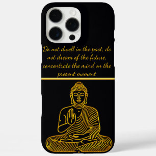 Gouden Boeddha in een rustige houding iPhone 16 Pro Max Hoesje