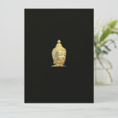 gouden boeddha in het zwart (Staand voorkant)