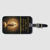 Gouden Boeddha in Lotus meditatie Bagagelabel (Voorkant (horizontaal))