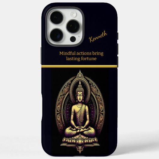 Gouden Boeddha in meditatie Case-Mate iPhone Case (Achterkant)