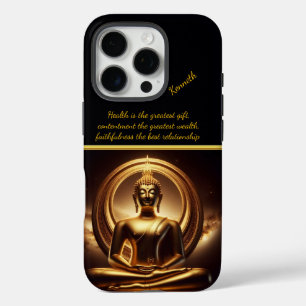 Gouden Boeddha in serene meditatie iPhone 16 Pro Hoesje