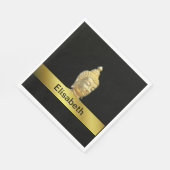 gouden boeddha in zwarte papieren servetten (Hoek)