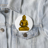 Gouden Boeddha Knop Ronde Button 7,6 Cm (In situ)