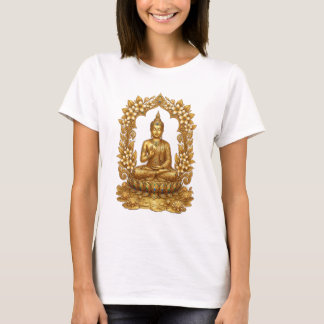 Gouden Boeddha Meditatie Grafische T-shirt | Vreed