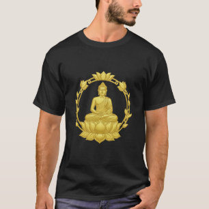 Gouden Boeddha met lotusframe T-shirt
