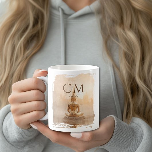 Gouden Boeddha Monogram Koffiemok