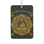 Gouden Boeddha omringd door ingewikkelde patronen Luchtverfrisser (Achterkant)