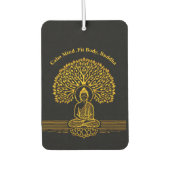 Gouden Boeddha onder een boom met lotusbloem Luchtverfrisser (Voorkant)