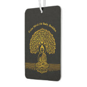 Gouden Boeddha onder een boom met lotusbloem Luchtverfrisser (Links)