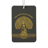 Gouden Boeddha onder een boom met lotusbloem Luchtverfrisser (Achterkant)