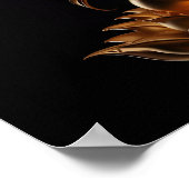 Gouden Boeddha op Lotus troon Poster (Hoek)