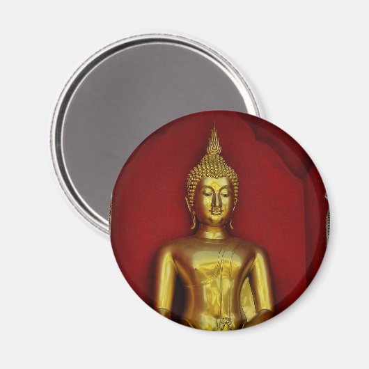Gouden Boeddha ronde magneet (Voorkant / Achterkant)
