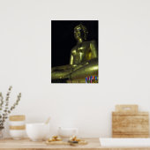 Gouden Boeddha 's Nachts Poster (Keuken)