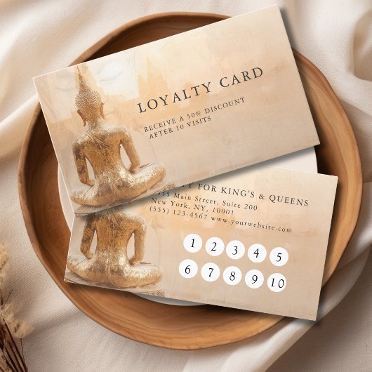 Gouden Boeddha Salon 10 Bezoek Loyaltykaart Klantenkaartje